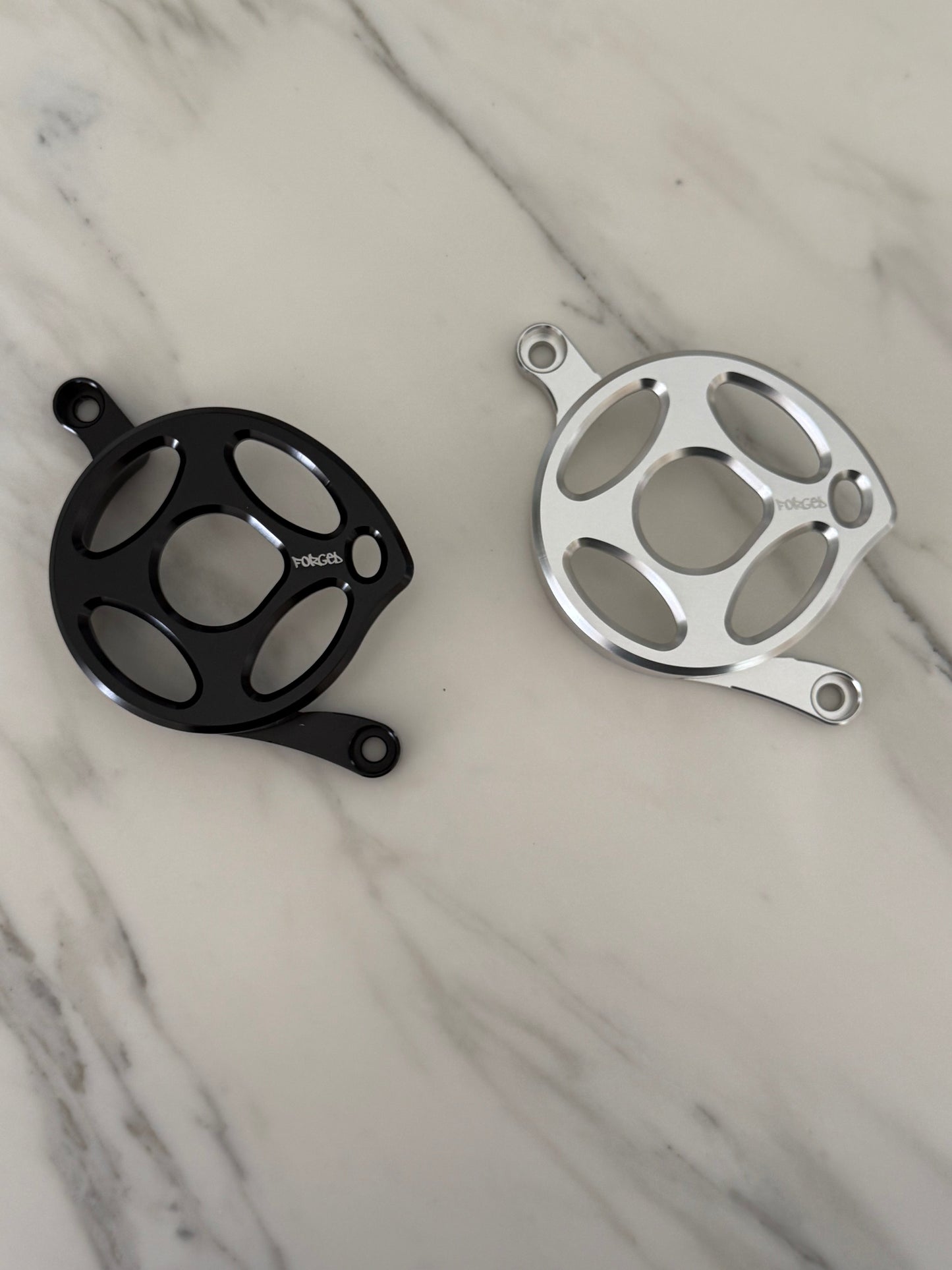 Surron Light Bee X (LBX) Metal Motor Cover | CNC Upgrade Replacement (Black & Chrome)